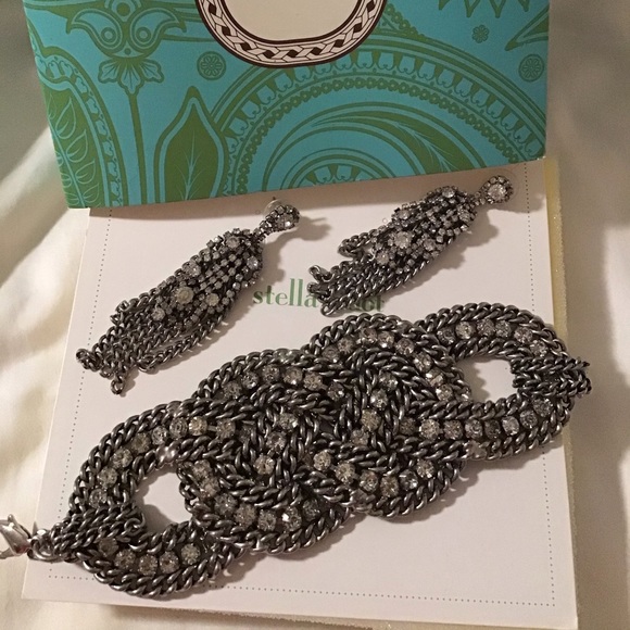 Stella and Dot Petra braided bracelet and earrings - Picture 3 of 8